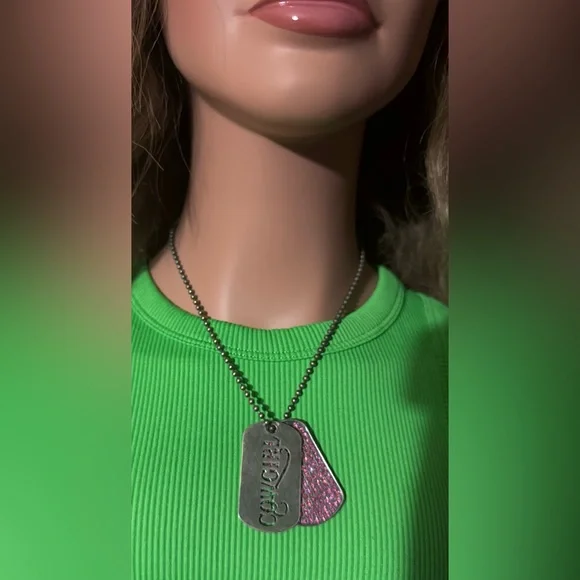 Montana Silversmiths Pink and Silver Cowgirl Tags - Picture 6 of 7